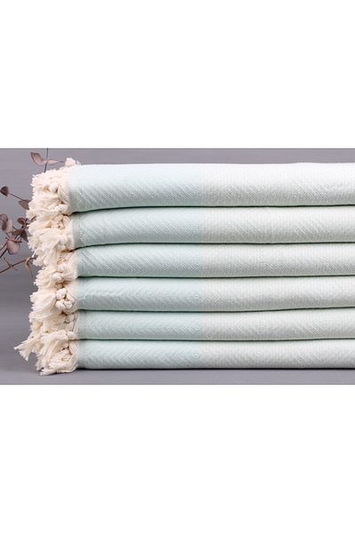 Kayra Export بيكيه مينت 190x230 سم غطاء ديكور من القطن بيكيه غطاء أريكة قطني