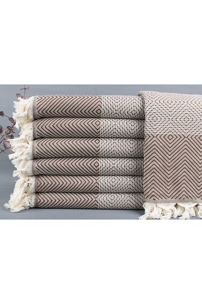 Kayra Export بيكيه بني 200x230 سم غطاء ديكور من القطن بيكيه مفرش سرير من القطن