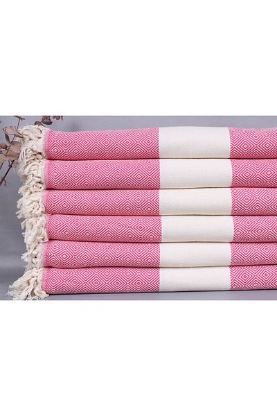 Kayra Export مفرش سرير قطني بيكيه فوشيا مقاس 200x240 سم