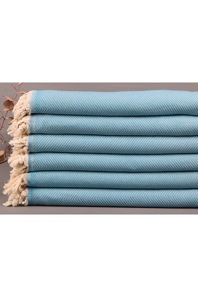 Kayra Export بيكيه تركواز 170x210 سم غطاء قطن بيكيه رقيق