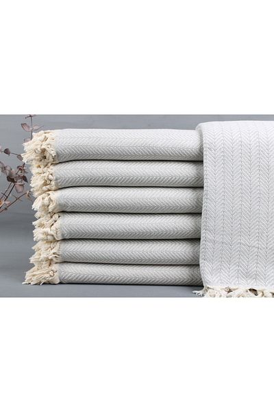 Kayra Export Pique Light Gray Cotton Cover 190x230 Cm Large Size Pique Medium Thick Cover