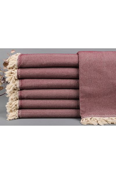 Kayra Export Pique Claret Red 170x210 Cm Cotton Pique Thin Blanket