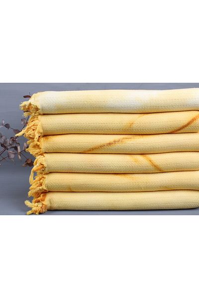 Kayra Export Light Yellow Custom Wedding Gifts, Pique, 170x230 cm Cotton Blanket, Bridal Shower Gifts,
