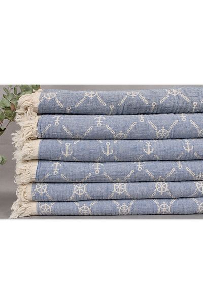 Kayra Export Saks Blue Bachelorette Gifts, Table Cloth, 170x220 cm Cotton Cloth, Special Gift,