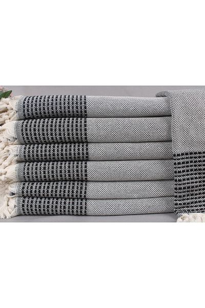 Kayra Export بيكيه أسود 230x240 سم قطن بيكيه غطاء سرير كبير الحجم غطاء ديكور