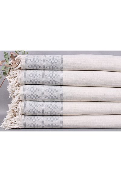 Kayra Export بطانية كتان بيكيه مزدوجة مقاس 220x250 سم