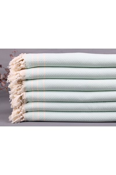 Kayra Export بيكيه نعناع 180x240 سم غطاء ديكور بيكيه قطن منسوج