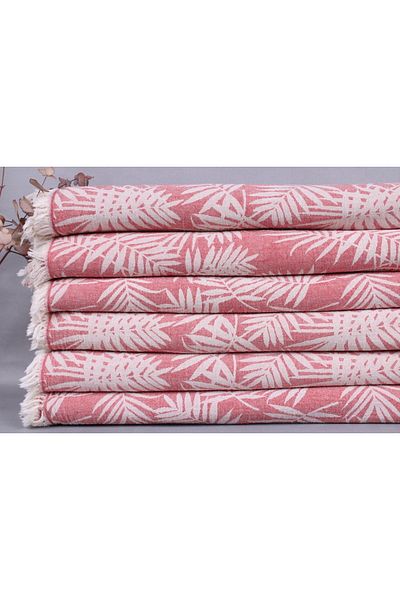 Kayra Export مفرش سرير بيكيه قطن بيكيه أحمر 200x250 سم غطاء ديكور متوسط السُمك