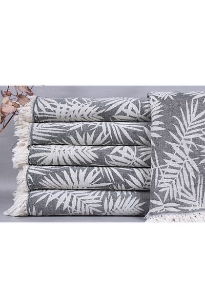 Kayra Export مفرش سرير بيكيه قطن أسود 200x250 سم غطاء ديكور سميك متوسط