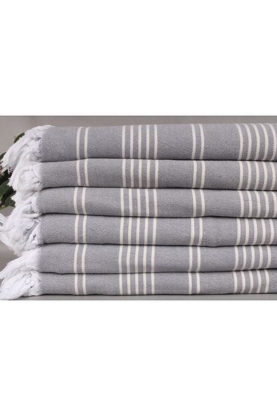 Kayra Export بيكيه رمادي غامق 180x240 سم قطن بيكيه غطاء رقيق