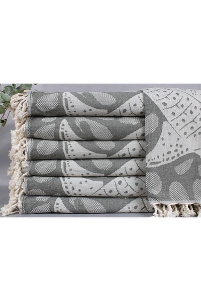 Kayra Export غطاء قطن بيكيه أخضر كاكي 230x250 سم
