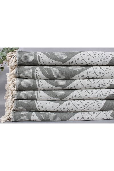Kayra Export غطاء قطن بيكيه أخضر كاكي 230x250 سم