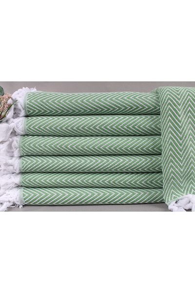 Kayra Export غطاء قطن بيكيه أخضر 200x240 سم غطاء ديكور غطاء قطن بيكيه كبير الحجم