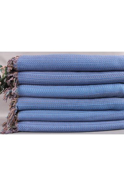 Kayra Export مفرش طاولة من القطن باللون الأزرق مقاس 220x225 سم من Pike Parlement