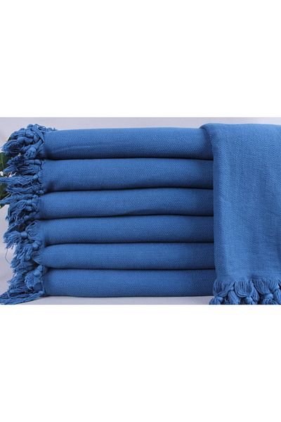 Kayra Export Pike Navy Blue 175x220 Cm Cotton Thin Pique Blanket