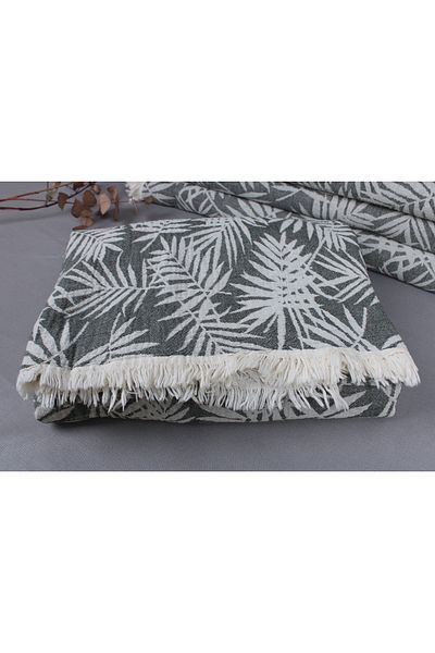 Kayra Export مفرش سرير بيكيه قطن بيكيه أخضر داكن 200x250 سم غطاء ديكور متوسط السُمك