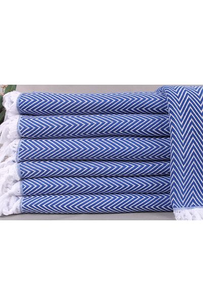 Kayra Export Pique Saks Blue 200x240 Cm Cotton Cover Decorative Cover Cotton Pique Large Size Cover