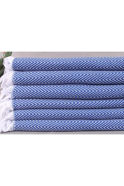 Kayra Export Pique Saks Blue 200x240 Cm Cotton Cover Decorative Cover Cotton Pique Large Size Cover