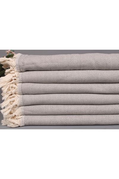 Kayra Export غطاء قطني بيكيه رمادي 160x200 سم سم متوسط السُمك