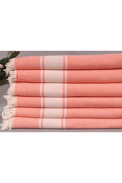 Kayra Export بيكيه ديكور مرجاني، بيكيه منسوج يدويًا، بطانية قطن 150x180 سم، هدية الجدة،