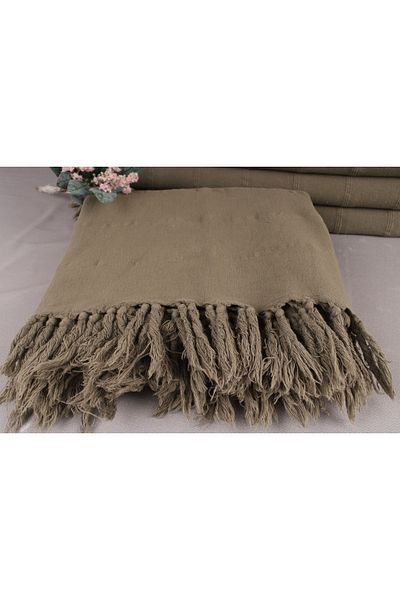 Kayra Export غطاء ديكور من القطن بيكيه مقاس 180x230 سم