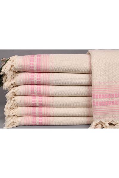 Kayra Export بيكيه وردي 235x240 سم قطن بيكيه غطاء متعدد الأغراض مفرش سرير متوسط سميك