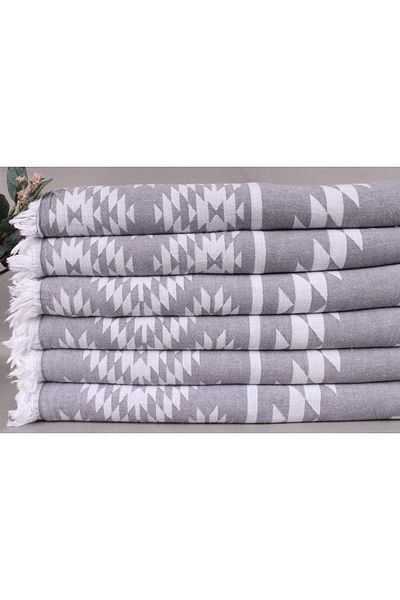 Kayra Export بيكيه رمادي غامق 140x210 سم قطن بيكيه غطاء رقيق