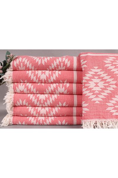 Kayra Export Pique Light Red 140x210 Cm Cotton Pique Thin Blanket