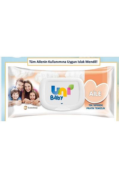 Uni Baby 90 Sheets Family Wet Wipes - 3 Pieces