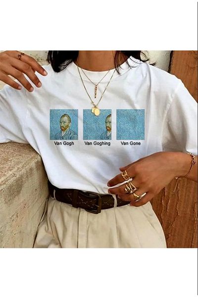Pelna t-shirt oversize white vangone printed crew neck