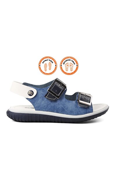 AYAKMOD Şng 1530-f Ορθοπεδικά Σανδάλια Αγόρια Ναυτικό Μπλε-λευκό-τζιν