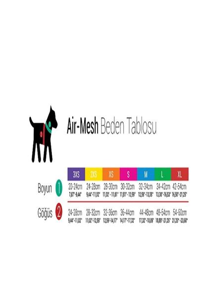 Tailpetz Airmesh Kedi Köpek Göğüs Tasması
