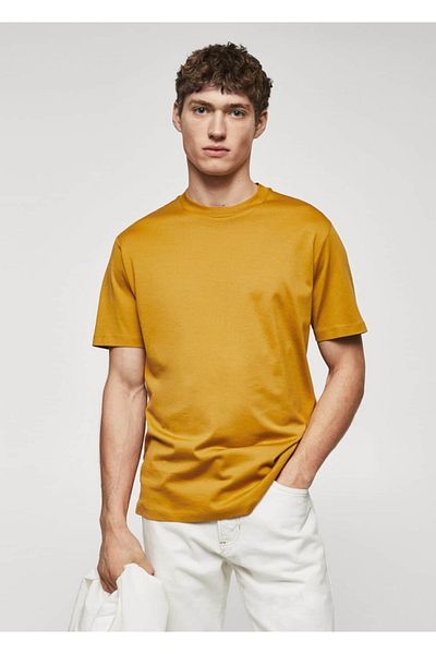 MANGO Man Ελαφρύ Mercerized Casual T-Shirt