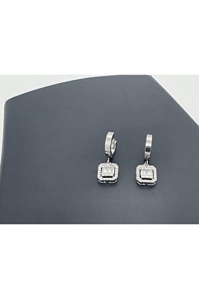 Lunays Paslanmaz Çelik Baget Taşlı Kadın Küpe