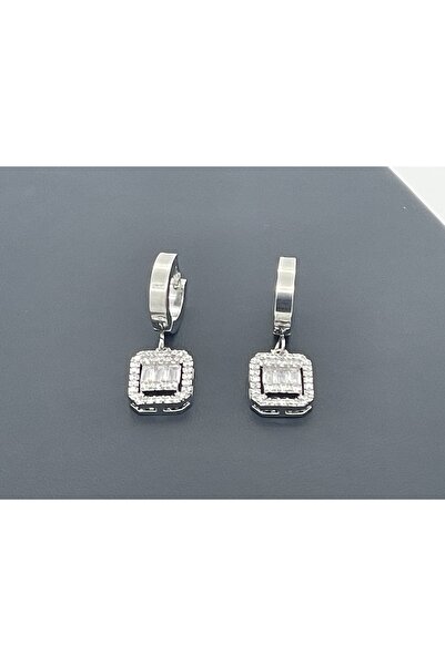 Lunays Paslanmaz Çelik Baget Taşlı Kadın Küpe