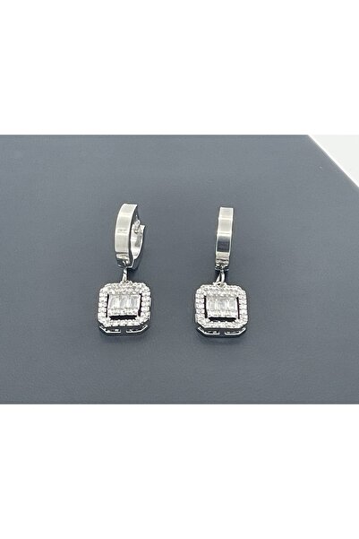 Lunays Paslanmaz Çelik Baget Taşlı Kadın Küpe