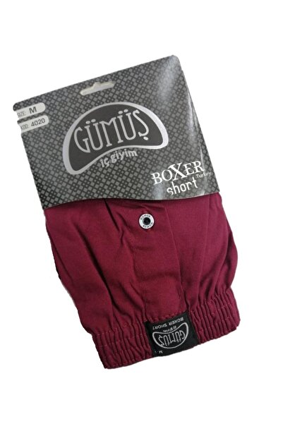 GÜMÜŞ Lenjerie de corp argintie Silver 4020 Boxer pentru bărbați cu talie Terry