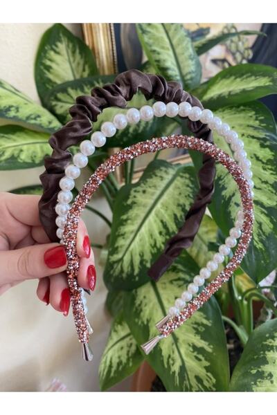CSR AKSESUAR Gathered, Glittering, Pearl Crown Set