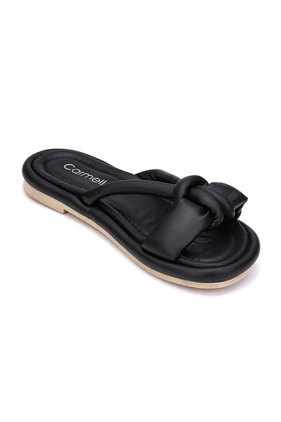 Nstil Daily Women's Puff Slippers Soft Sole Lightweight Fluffy Ribbon Summer Comfortable Sandals