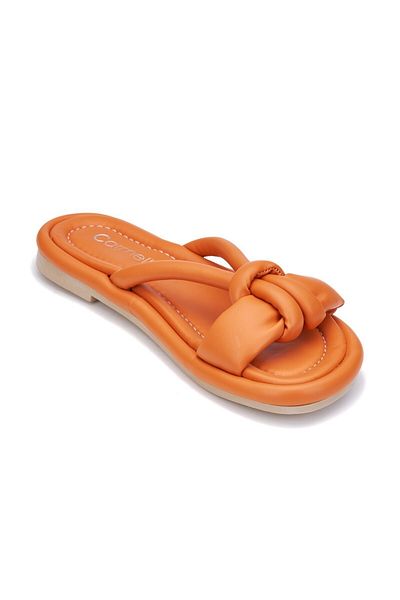 Nstil Daily Women's Puff Slippers Soft Sole Light Fluffy Ribbon Summer Comfortable Sandals 026
