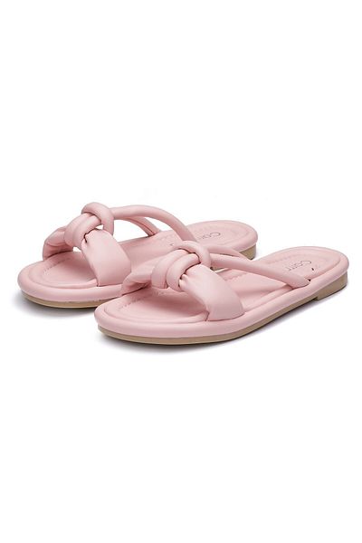 Nstil Daily Women's Puff Slippers Soft Sole Light Fluffy Ribbon Summer Comfortable Sandals 026