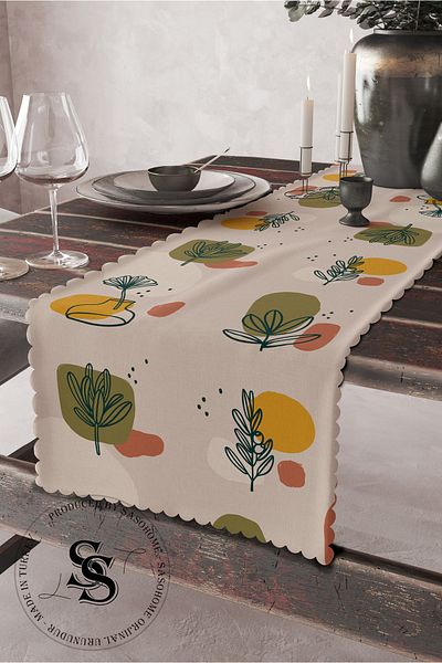 SasoHome Alergăr decorativ imprimat digital cu modele de flori suprareale imaginare
