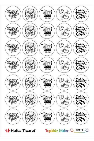 Hafsa Ticaret Thank You Label A4 Size (2 PAGES)