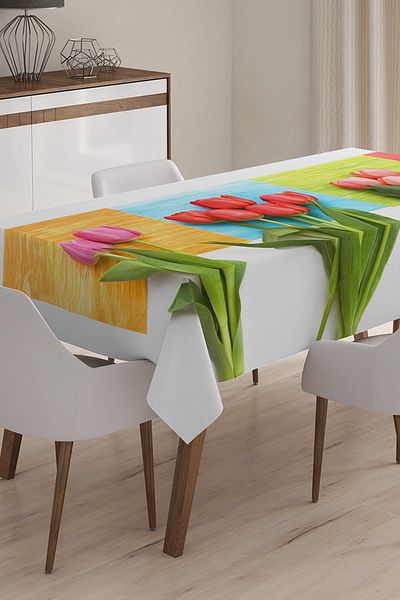 Realhomes Față de masă imprimată digital 3D cu design personalizat - 120 x 140 cm