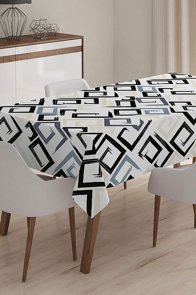 Realhomes Față de masă 3D imprimată digital cu design personalizat - 120 x 140 cm