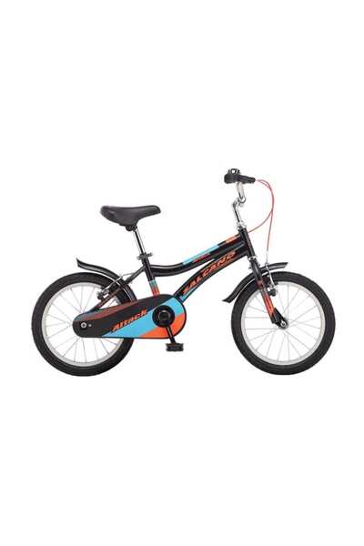 Salcano Attack 16 jant Erkek Çocuk Bisikleti siyah siyah turuncu mavi