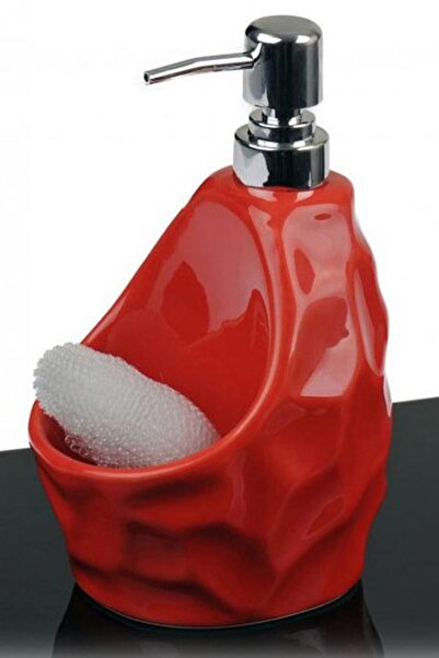 Ün-Ev Ceramic Liquid Soap Dispenser with Sponge Gift