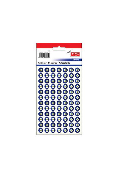 Tanex STC-170 Αυτοκόλλητο με χάντρες με διάμετρο 10 mm με αυτοκόλλητο με χάντρες με κακό μάτι Πακέτο 96