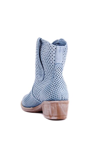 SailLakers - Hakiki Deri Mavi Kadın Bot 105-2596-VENUS