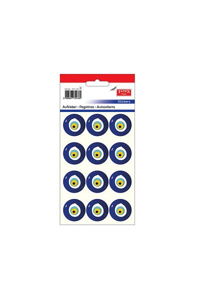 Tanex STC-174 30 mm Diameter Evil Eye Bead Decal Sticker Pack of 24